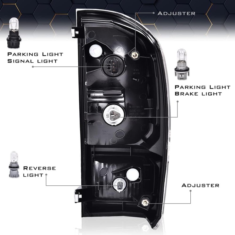 PIT66 Rear Tail Light w/Blubs Driver Left Side Compatible with