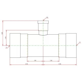 VIEGA 25381 MEGAPRESSG 2 inch x 2 inch x 1/2 inch Carbon Steel Reducing Tee