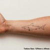 'Shark Side View' Temporary Tattoo - Water Resistant, Skin-Safe, Non-Toxic