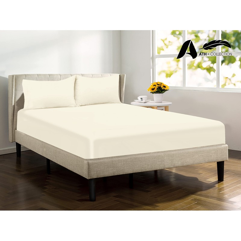 A ATH COLLECTION 300 Thread Count Egyptian Cotton Fitted Sheet