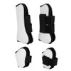4PCS White PU Shell Horse Front Back Leg Guard Boot