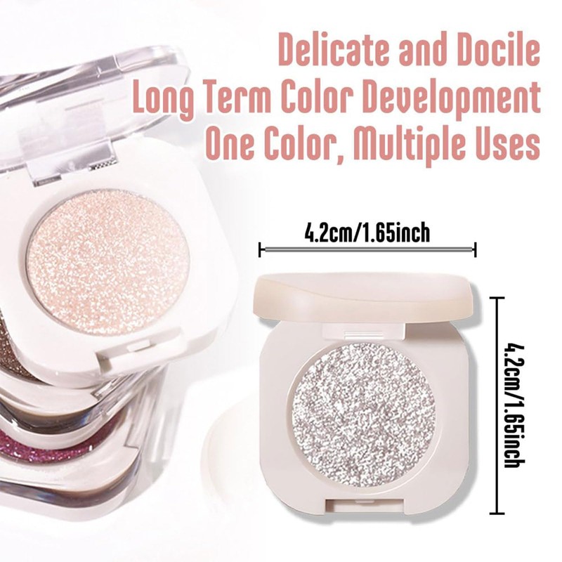 BelleVive Glitter Eyeshadow, Light Eyeshadow, Pressed Glitter Eyeshadow, Glitter Matte