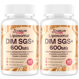 Liposomal DIM SGS Supplement - Hormone Supplement for Women & Men, Estrogen Supplements Contains Sulforaphane Glucosinolate, Vitamin E, Pomegranate Fruit - Support Detox and Antioxidant (2 Pack)