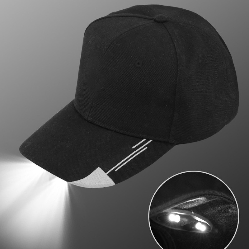 LED Baseball Cap Hands Free Battery Powered Headlamp Hat 4