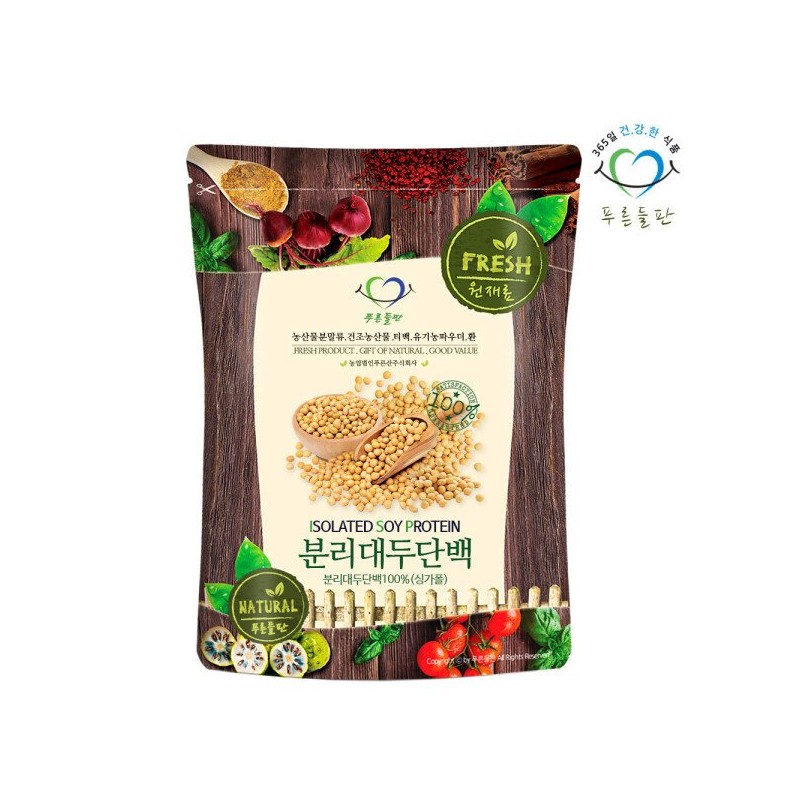 Blue Field 분리 대두 콩 단백질 분말 100% 500g 1봉