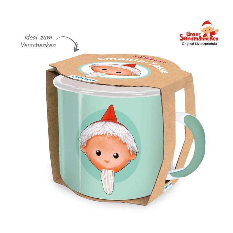 Trötsch Unser Sandmännchen Emailletasse Sandmann: Kaffeetasse Teetasse Geschenkidee Geschenk Tasse