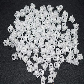 100pc/pack 1cm Hair Claws Clip for Women Girls Black & Brown & clear Plastic Mini Hairpin Hair Clip Clamp Hair Accessories Gifts (KLF-CLEAR+BLACK)