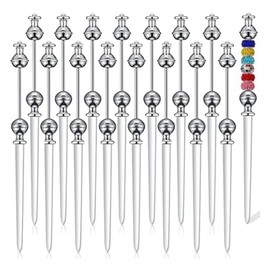 Barfeery 16Pcs Beaded Letter Opener Metal Letter Opener Set Kit Envelope Slicing Beaded Letter Opener Set for Gifts Office Home DIYSupplies