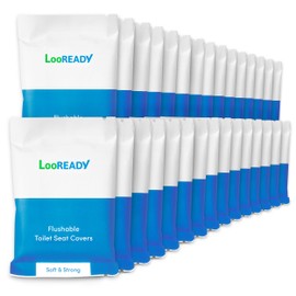 Toilet Seat Covers Disposable Flushable - Extra Thick & Large (18x22") - Individually Wrapped Toilet Seat Cover for Travel & Public Bathroom - Premium Quality, Convenient, and Hygienic (30 Pack)