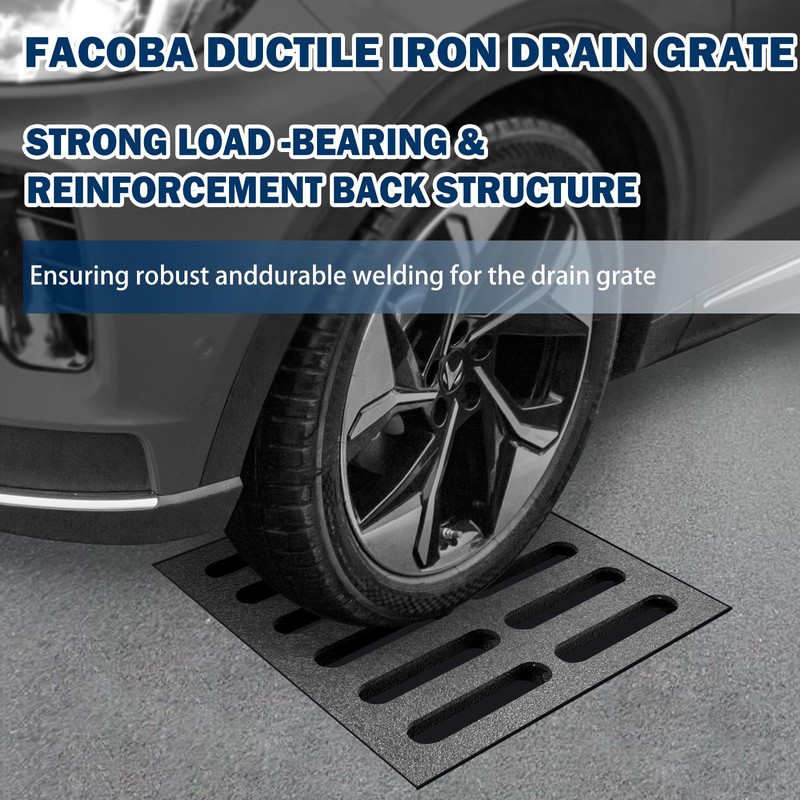 Cast Iron Drain Grate, 24 * 24in Outdoor Drain Cover,