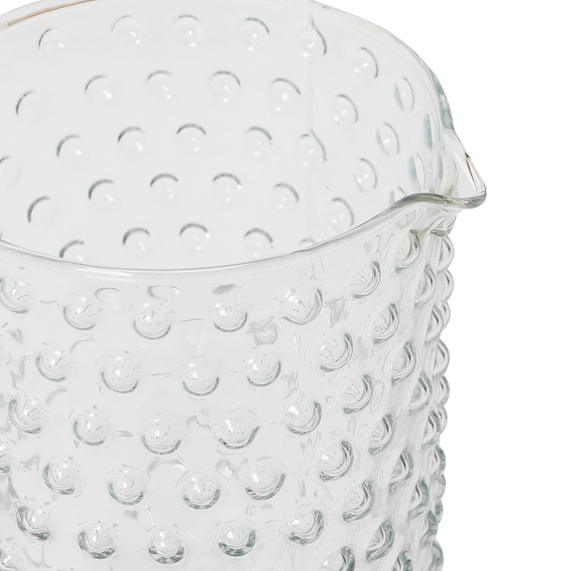 Creative Co-Op Hand Blown Glass Hobnail Pitcher, Clear