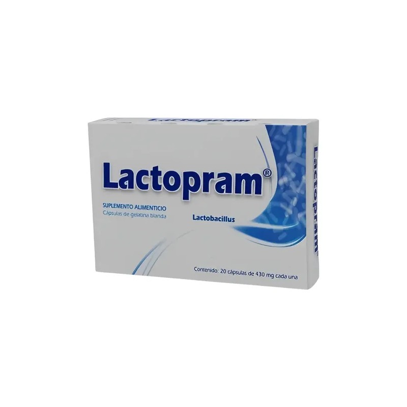 Lactopram Probióticos Lactobacilos 20 Cap Padulto