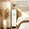 Narrow Side Table with 4 Fabric Drawer, Slim BedsideTable for