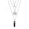 MJartoria Gothic Necklaces Chakra Sun and Moon Charm Pendant Layered