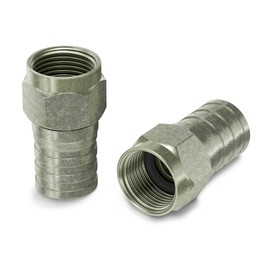 THE CIMPLE CO Coaxial Crimp Connector for RG6 Coaxial Cable. Includes O-Ring and Gel for Weather Proofing Seal, Indoor and Outdoor use. Also Known as a Radial Compression Connector. Pack of 100