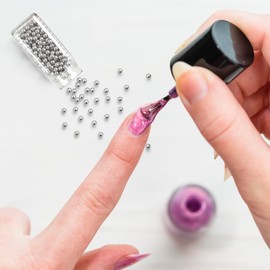 CustomyLife 125Pcs Nail Polish Paint Mixing Balls, 4mm/0.16inch Stainless Steel Bearing Balls