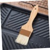 Ciieeo 1pc Wooden Handle BBQ Basting Brush High Temperature Wool