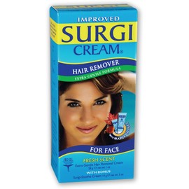 SURGI-CREAM Hair Remover For Face, Extra Gentle Formula 1 oz (Pack of 10)