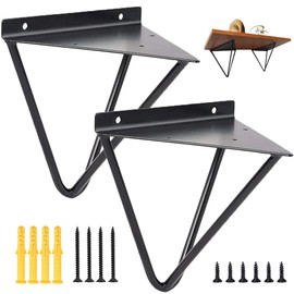 Pack of 2 shelf brackets, shelf brackets, shelf brackets, wall shelf brackets, suitable for bookshelves, kitchen shelves, bathroom shelves, exhibition shelves, etc.