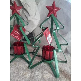 St. Nickolaus NEW Metal Christmas Tree & Candle Holder/ Fragrance Warmer