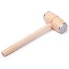 EVERYJOY Batticarne in legno con estremità in metallo per cotolette,