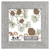 CORE ART 6x6 Picture Frame, Handmade Wood Rustic Gray (Grey)