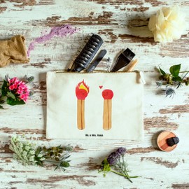 Mr. & Mrs. Panda Makeup Bag Matches, White, Hand Drawn