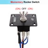 TWTADE Rocker Toggle Switches Momentary 6 Pin 3 Position (ON)-Off-(ON)
