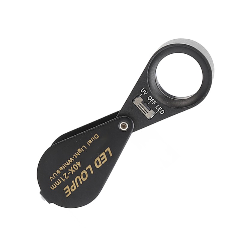 Jewelry Magnifier 40X 21mm Lens Foldable Magnifying Eye Loupe with