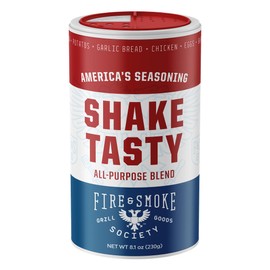 Fire & Smoke Society Shake Tasty All Purpose Seasoning | BBQ Rubs for Smoking and Grilling | Steak, Chicken, Pork, Burgers | Large 8.1 oz