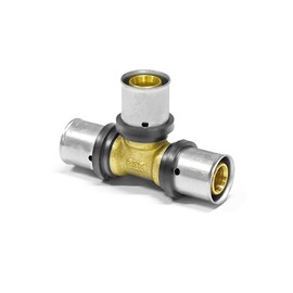 Sanpro THPRESS Press Fitting T-Piece Equal Outlets TH Contour, Size 32 x 3, Brass