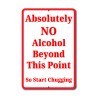 Unbranded NO ALCOHOL BEYOND THIS POINT START CHUGGING FUNNY TIN