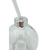 Meinposten 4 Drinking Glasses Christmas Bauble Drinking Straw Glass Transparent