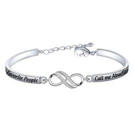 BEKECH Spanish Grandma Abuelita Jewelry My Favorite People Call Me Abuelita Infinity Bracelet Mother’s Day Gift for Abuelita Abuela from Grandkids (Abuelita silver)