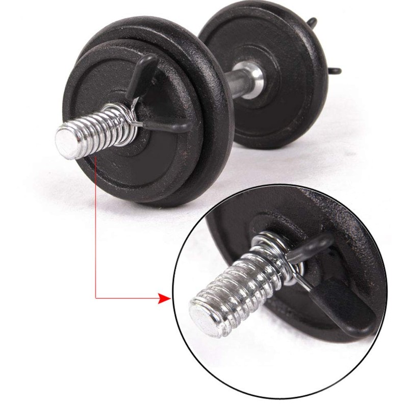 Dumbbell Barbell Spring Collars, 4PCS Weightlifting Strength Training Lock Clamp