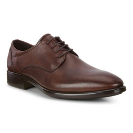 ECCO mens Citytray Plain Toe Tie Oxford, Cognac, 9-9.5 US