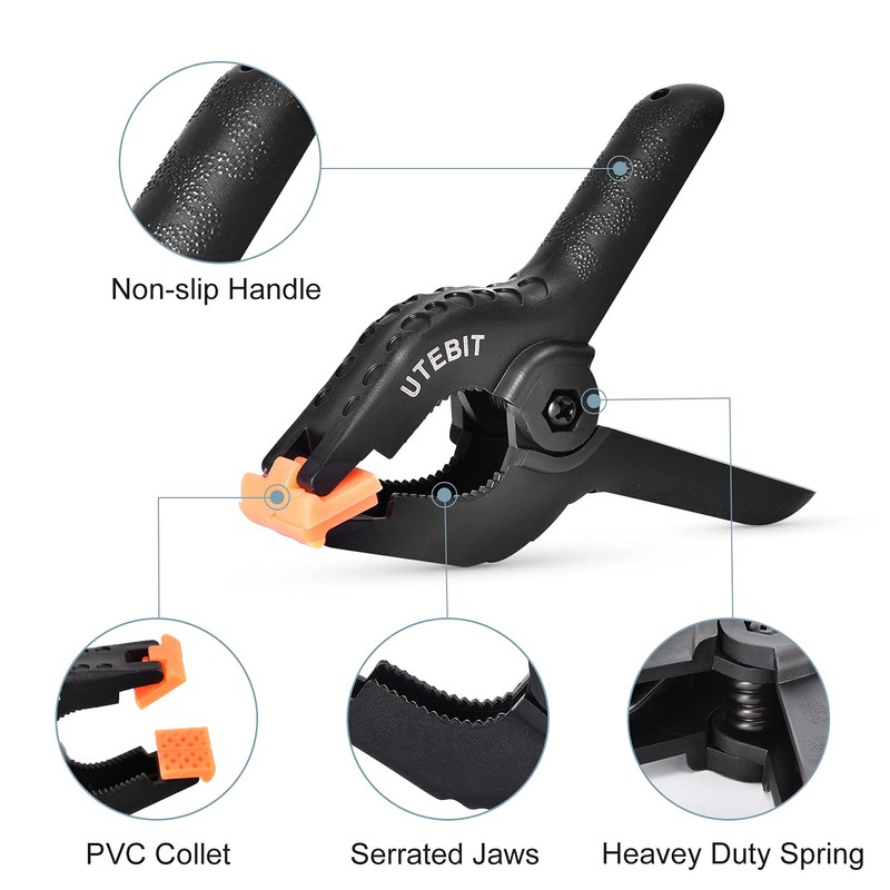 Nylon Spring Clamps, UTEBIT 4.5inch Pack of 8 Plastic Heavy
