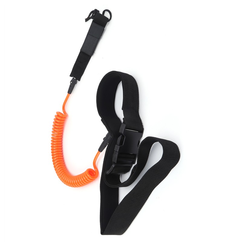 Surfboard Leash TPU Heliciform Comfortable HighElastic Surfing Safety Traction Rope(Orange