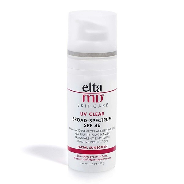 EltaMD UV Clear Broad-Spectrum SPF 46 Sunscreen, 48 ml (Pack of 1)