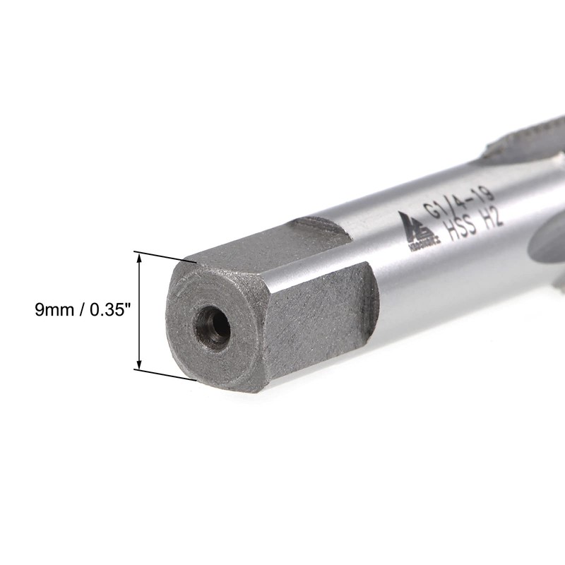 sourcing map G1/4-19 Pipe Thread Tap, Machine Threading Tap Right
