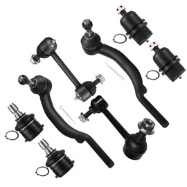 SCITOO 8pcs Suspension Kit Outer Tie Rod Sway Bar Lower Upper Ball Joint Fit 2002-2007 For Chevy Trailblazer For GMC Envoy For Buick Rainier For Isuzu Ascender For Oldsmobile Bravada For Saab 9-7x