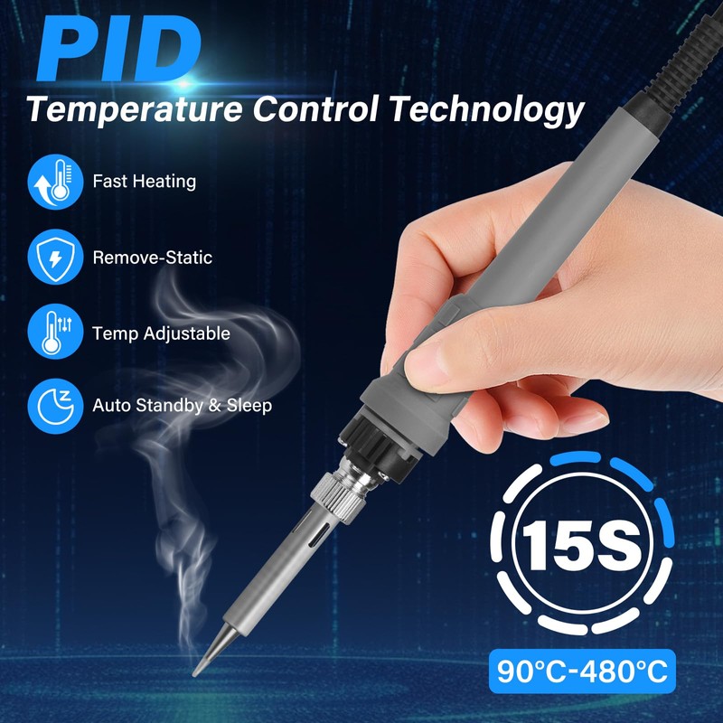 60 W Soldering Station, Soldering Iron Set, 90 °C ~