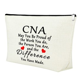CNA Gift Certified Nursing Assistant Gifts Makeup Bag Gifts for CNA Medical Student Appreciation Gift for Women CNA Week Gifts Thank You Gift Retirement Birthday Gift Cosmetic Bag Zipper Pouch