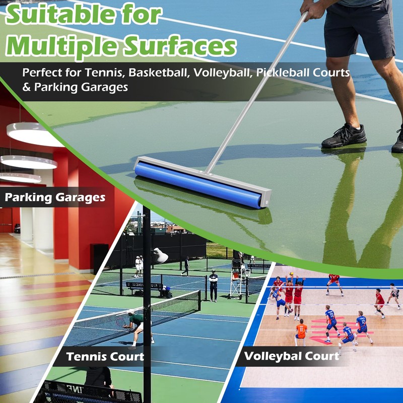 Tennis Court Squeegee, 38'' Foam Tennis Roller for Quick Clearing,