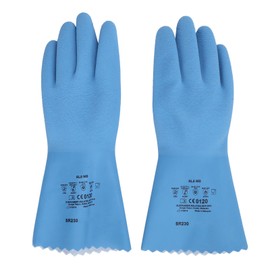 Pair Natural Rubber Gloves High Temperature Corrosion Wear Resistant Thicken NonSlip AntiChemical(XL )