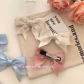 Bowknot Hair Clip, Set of 8, Ribbon, Hairpin, Lace, Ribbon, Hair Ornament, Cute, Forest Girl, Princesses, Bowknots, Stylish, Lace with Bow, Hair Accessories, Girls, Tea Parties, Weddings, School