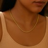 Bigonice 14K Real Yellow Gold 1.5mm,2.0mm,3.2mm,4.2mm Rope Chain Necklace with