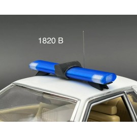 LED Ready Lightbar 1/18 LED Ready Jetsonic Lightbar Blue Clear FHP Florida Highway Patrol Police