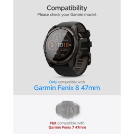 Spigen Tempered Glass Screen Protector [GlasTR EZ FIT] designed for Garmin Fenix 8 (47mm) - 2 Pack