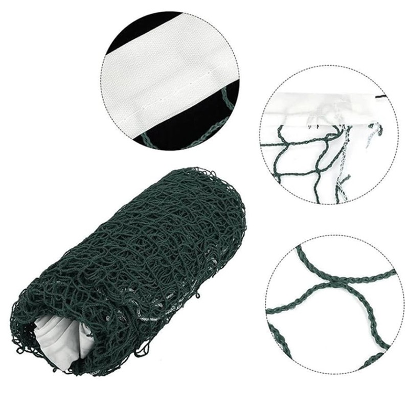 Green Badminton Net with Rope Cable Single-Edged Volleyball Net Outdoor
